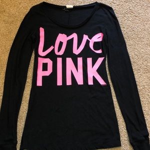 Black shirt LS from pink vs